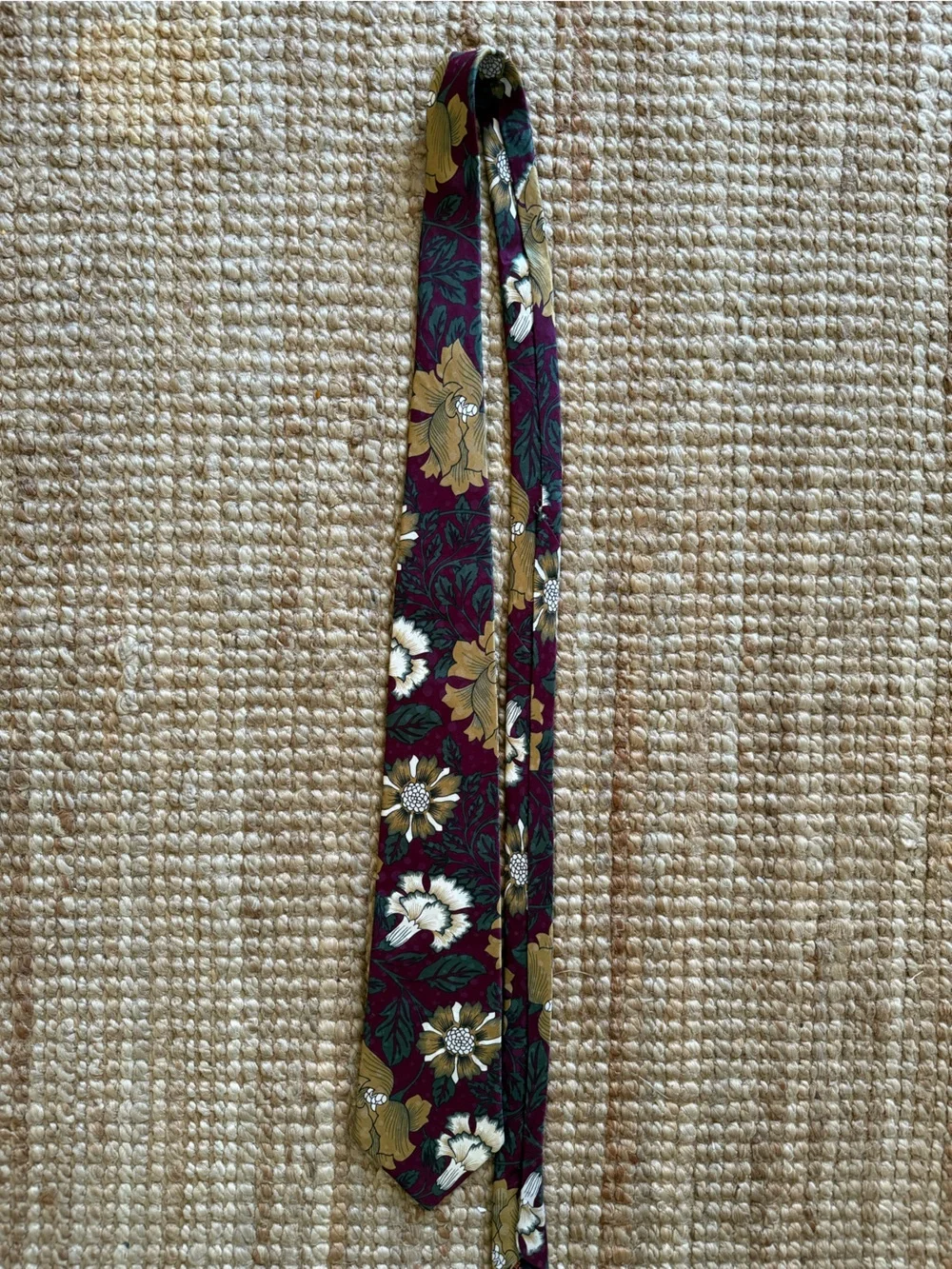 Vintage Italian Silk Floral Tie Handmade in Italy